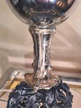 lampe de table 1920  avec  abat jour clichy blanc 31x12  tre