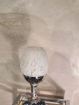 lampe de table 1920  avec  abat jour clichy blanc 31x12  tre