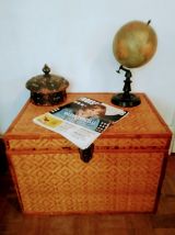 Vintage grande coffre, malle, table bas