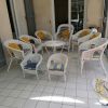 Salon complet en osier  avec table 
