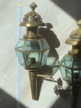 Paire de lampes de calèche