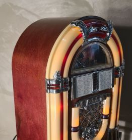 jukebox wurlitzer 38x27x25 cassette 1975 a 80  tres deco non