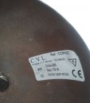 Suspension ronde en verre et laiton Made In France