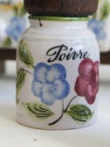 étagère à épices avec ses 4 pots et 4 boites en porcelaine m