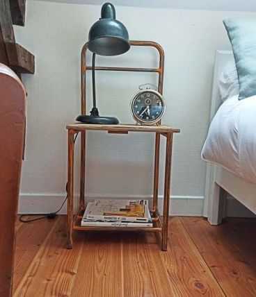 table de chevet industriel vintage
