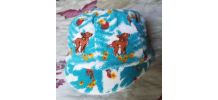 casquette turquoise enfant bébé années 70 vintage