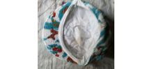 casquette turquoise enfant bébé années 70 vintage