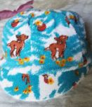 casquette turquoise enfant bébé années 70 vintage