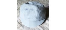 casquette bleue ciel clair enfant bébé années 70 vintage