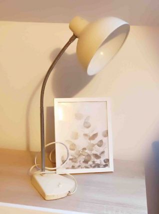 Lampe articulée vintage thème industriel blanche