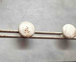 Porte-manteau vintage industriel blanc 4 portants à restaur