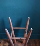 tabouret vintage en bois