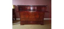 Commode écritoire noyer &amp;amp; son marbre vintage