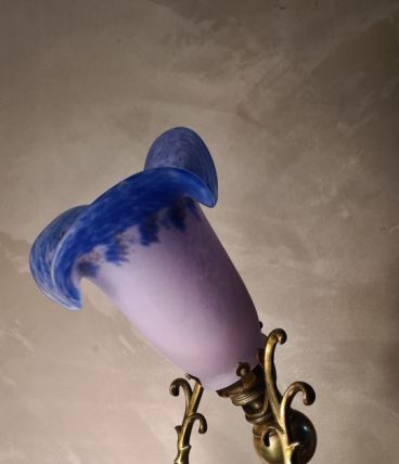 lampe a balancier bronze et laiton fin 19e siècle, bon etat 