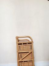 Chiffonnier en rotin vintage. Petit meuble de rangements en 