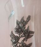 Paire de vases en verre et étain