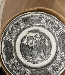 6 assiettes langage des fleurs Gien