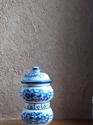 Pot d'apothicaire en porcelaine de pharmacie vintage