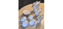 SERVICE A THE CAFE ANCIEN PORCELAINE LIMOGES  Art Deco 1920 