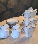 SERVICE A THE CAFE ANCIEN PORCELAINE LIMOGES  Art Deco 1920 