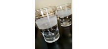 Lot de 6 verres granités blancs