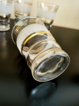 Lot de 6 verres granités blancs