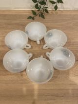 Set de 6 tasses Arcopal "Narcisse" et "volubilis"