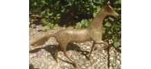 figurine, cheval en laiton, vintage
