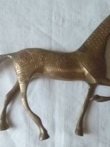 figurine, cheval en laiton, vintage