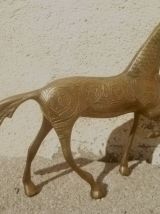 figurine, cheval en laiton, vintage