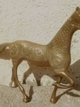 figurine, cheval en laiton, vintage