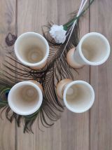 Ensemble de 4 grands mazagrans vintages