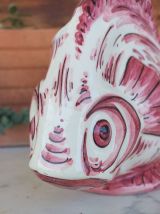 Vase poisson céramique de Sèvres signé MF 