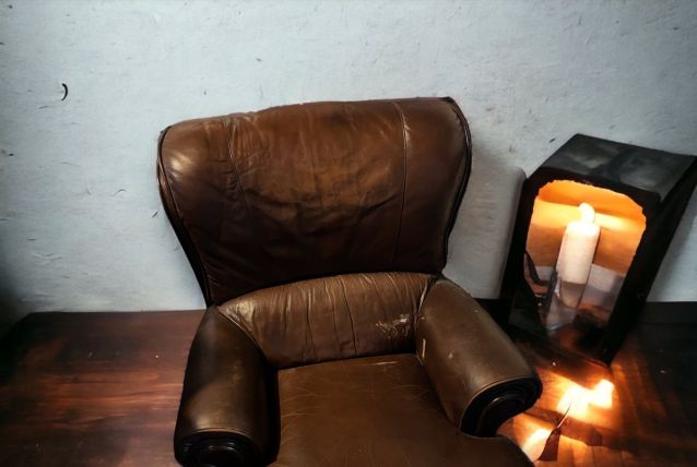 Fauteuil en cuir