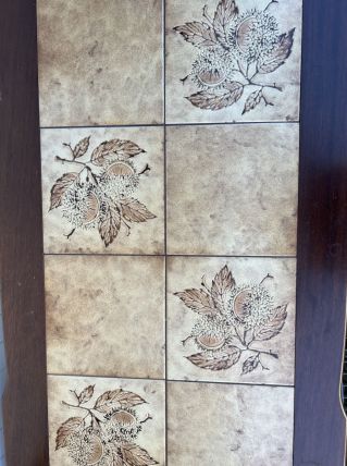 Table basse carrelée en bois massif