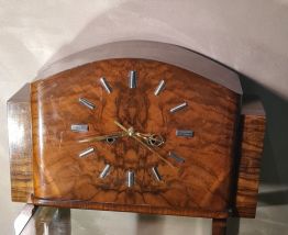  superbe pendule  art deco en palissandre de  rio   1920 cir