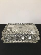 Grand globe rectangulaire pour plafonnier en verre moulé