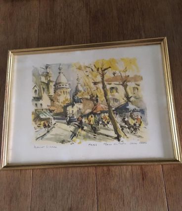 Aquarelle signée Marius Girard (Années 60)