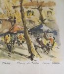Aquarelle signée Marius Girard (Années 60)