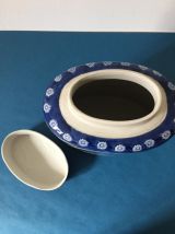 Grande boîte à thé en porcelaine, forme oblongue