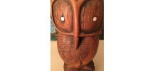 Statue Hiboux en bois (artisanal)