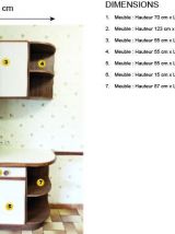 Cuisine vintage année 70 parfait état avec frigo intégré + p