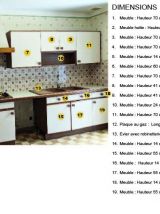 Cuisine vintage année 70 parfait état avec frigo intégré + p