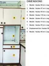 Cuisine vintage année 70 parfait état avec frigo intégré + p