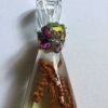 Vintage grande bouteille d.huile de bain fleurs sèches 