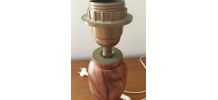 Pied de lampe style Art Déco en verre dépoli moucheté