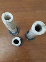 Ensemble de 3 soliflores en céramique raku