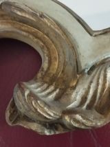 Miroir ancien doré en flammes, rare - style Louis XV