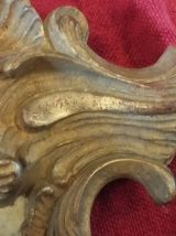 Miroir ancien doré en flammes, rare - style Louis XV