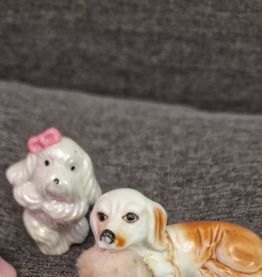 Lot petits chiens porcelaine